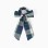 Scrunchie with checked bow B&S for girls, blue/green/beige