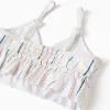 Bikini with ethnic stripes and ruffles B&S for girls, multicolour