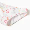 Bikini with beach motif and lining for girls, white