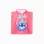 Hooded beach poncho in cotton with Stitch print for girls, pink
