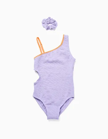 SWIMSUIT POLYESTER, LIGHT LILAC