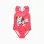 Swimsuit with Minnie print and ruffled straps for girls, coral
