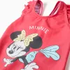 Swimsuit with Minnie print and ruffled straps for girls, coral