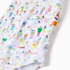 Swimsuit with print Carolina Celas x Zippy for girls, white