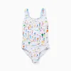 Swimsuit with print Carolina Celas x Zippy for girls, white