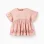 Blouse with Texture and Cross-Stitch Embroidery for Girls, Pink