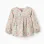 Twill Tunic with Colourful Floral Motif for Girls, Beige