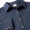 Loose Fit Vichy Shirt for Girls, Dark Blue