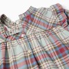 Cotton blouse with ruffles and check 'B&S' for girls, multicolour