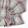 Cotton blouse with ruffles and check 'B&S' for girls, multicolour