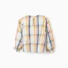 Checkered Cotton Blouse 'B&S' for Girls, Multicolour