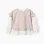 Floral Dual-Fabric Cotton Blouse for Girls, Multicolour