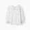 Floral Cotton Shirt for Girls, White/Pink/Green