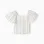Cropped cotton blouse with ethnic stripes B&S for girls, multicolour
