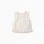 Sleeveless cotton top with floral pattern for girls, light beige