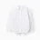 Long sleeve poplin shirt with dropped shoulders for girls, white