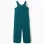 Interlock knit dungarees with patch pockets for girls, blue