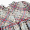Cotton dress with ruffles and check 'B&S' for girls, multicolour
