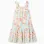 Sleeveless cotton dress with colourful print for girls, multicolour
