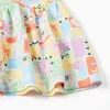 Sleeveless cotton dress with colourful print for girls, multicolour