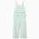 Sleeveless cotton and linen jumpsuit for girls, light green
