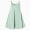 Short sleeveless cotton jumpsuit for girls, light green