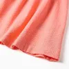 Sleeveless cotton dress with elastic straps for girls, light coral