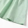 Sleeveless cotton dress with elastic straps for girls, light green