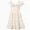 Checked cotton dress with ruffles B&S for girls, white/yellow/blue/red