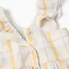 Checked cotton dress with ruffles B&S for girls, white/yellow/blue/red