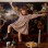 Long sleeve corduroy dress with floral pattern for girls, beige