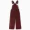 Wide leg corduroy dungarees for girls, burgundy