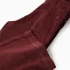 Wide leg corduroy dungarees for girls, burgundy