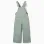 Wide leg twill dungarees for girls, light green