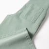 Wide leg twill dungarees for girls, light green