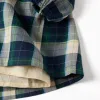 Checked cotton dress with pleats B&S for girls, blue/green/beige