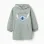 Brushed hooded dress with Stitch print for girls, light green