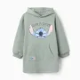 Brushed hooded dress with Stitch print for girls, light green