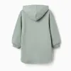 Brushed hooded dress with Stitch print for girls, light green