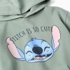Brushed hooded dress with Stitch print for girls, light green