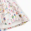 Strappy cotton dress with print Carolina Celas x Zippy for girls, white
