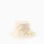 Twill bucket hat with applied bow for babies and girls, light beige