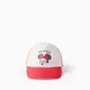 Twill cap with Minnie print for babies and girls, white/red/orange