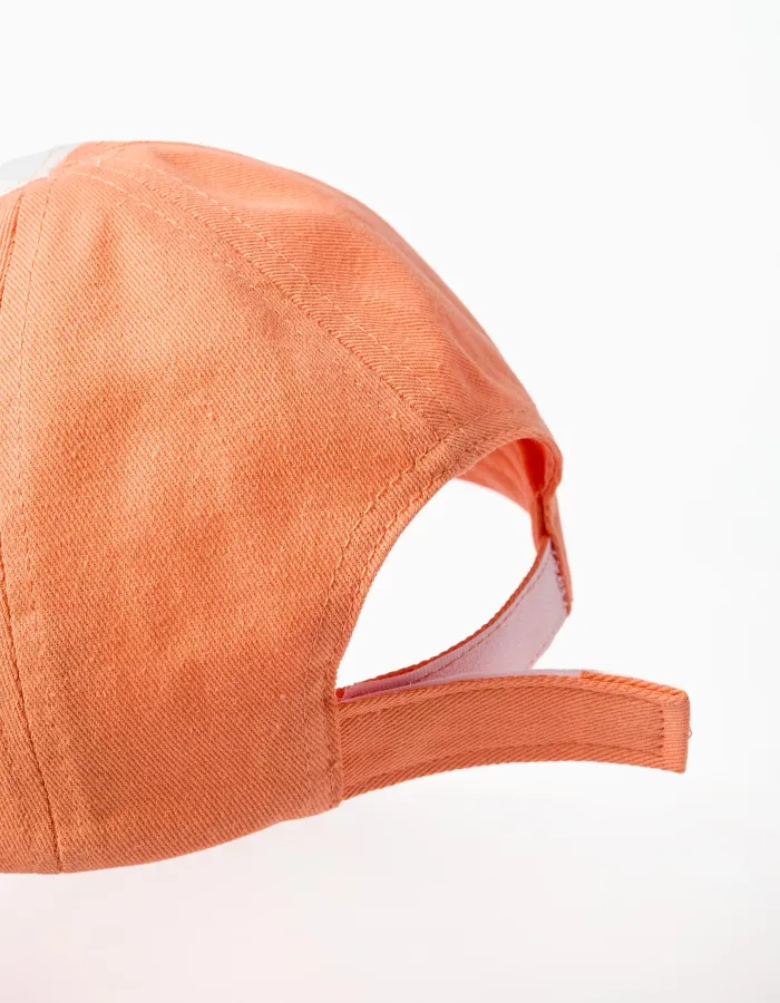 Twill cap with Minnie print for babies and girls, white/red/orange