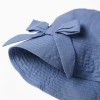 Bucket hat with applied bow for girls, blue