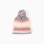 Knitted beanie with gradient effect and pompon for girls, multicolour