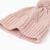 Set beanie gloves, Pink