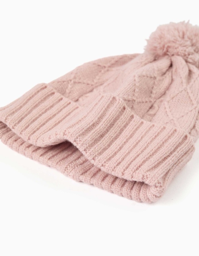 Set beanie gloves, Pink