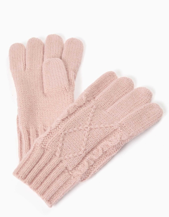 Set beanie gloves, Pink