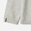 Cotton Knit Cardigan, Light Grey